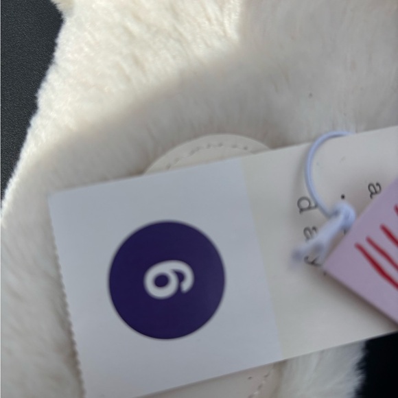 A New Day Cream Fuzzy Slippers - Picture 2 of 2